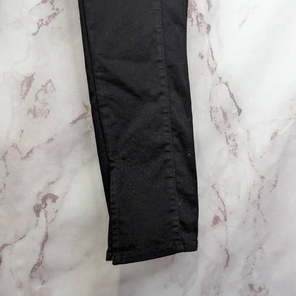 & Other Stories Pant 10 32 X 30 High Rise Black Cargo Carpenter Slit Hem Skinny - Picture 4 of 11